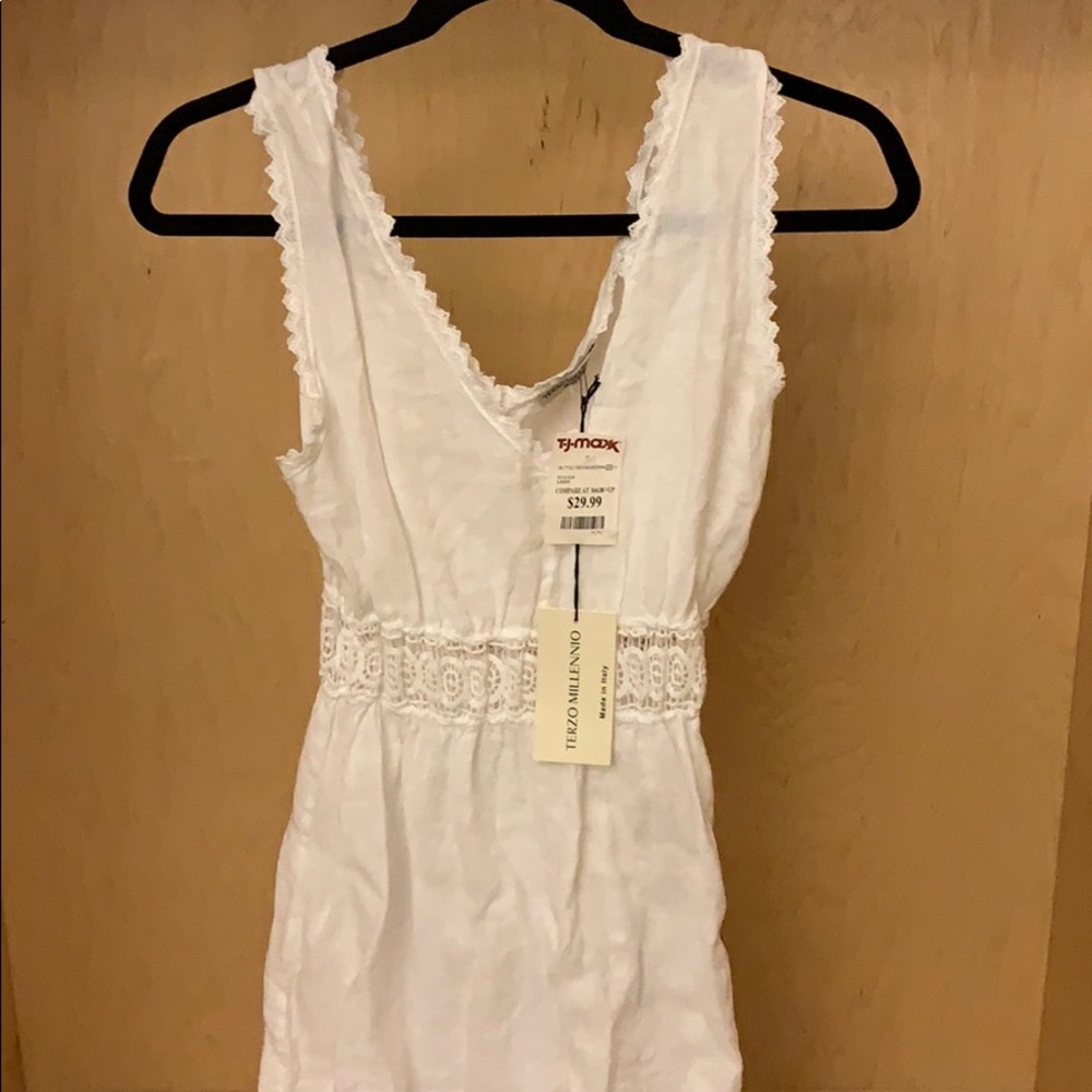 NWT WHITE full length maxi dress